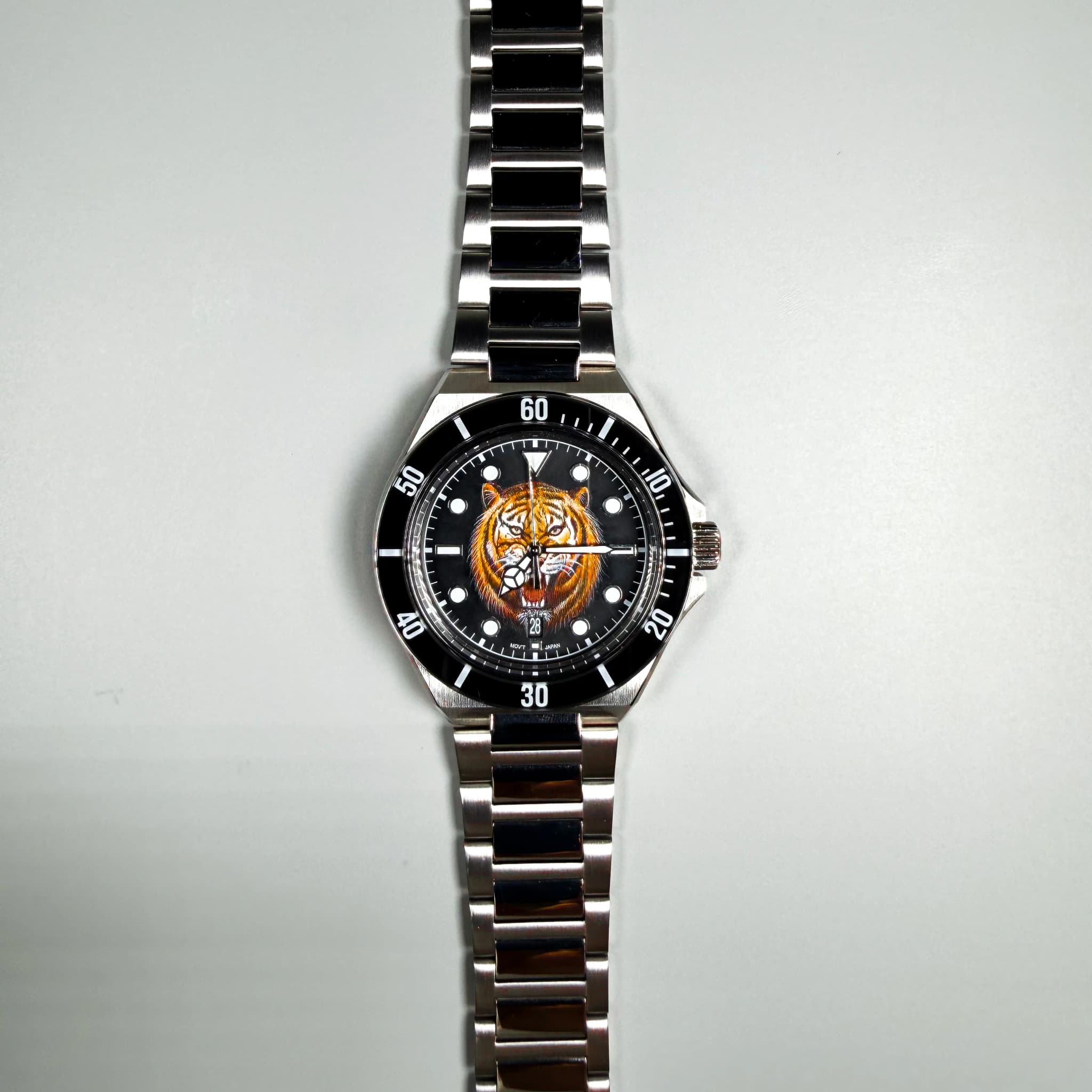 Bengal Tiger hand-painted artwork dial